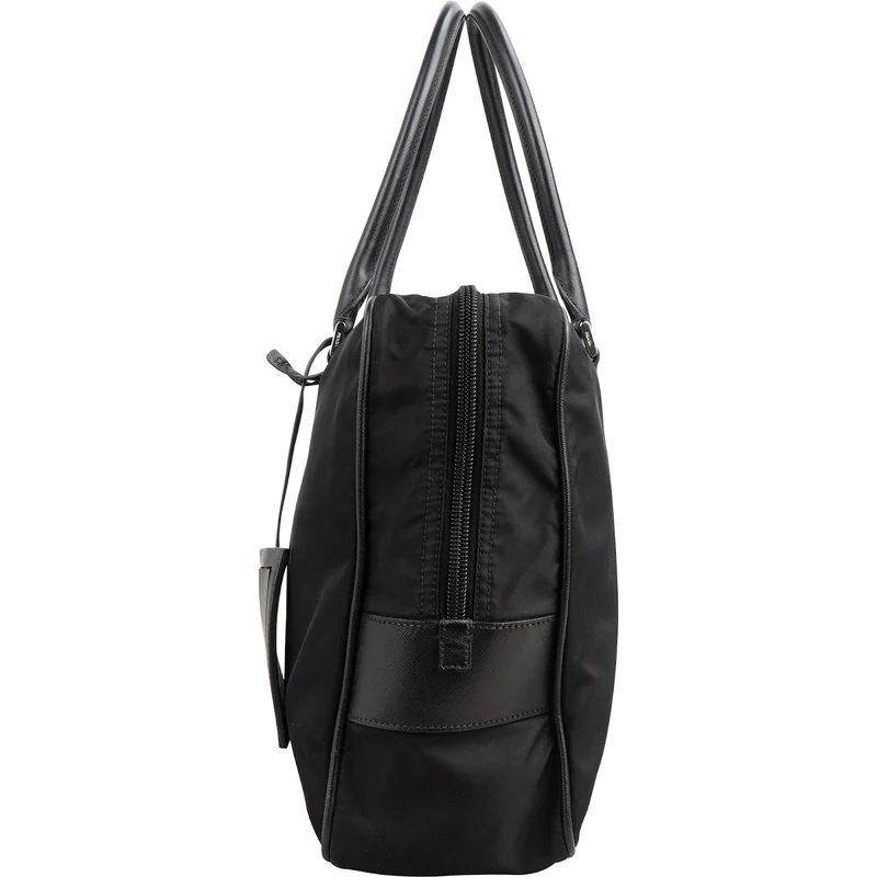 Prada Tessuto Saffiano Leather Triangle Briefcase Handbag