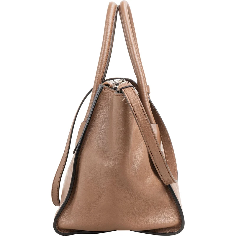 Prada Vitello Daino Shine Leather Twin Pocket Tote Shopper Handbag