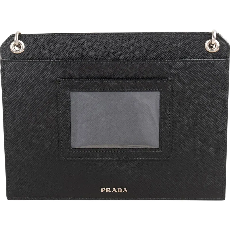 Prada Saffiano Leather Sporty FW Patch Crossbody Bag