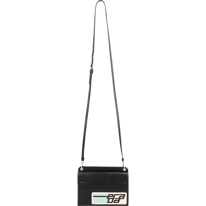 Prada Saffiano Leather Sporty FW Patch Crossbody Bag