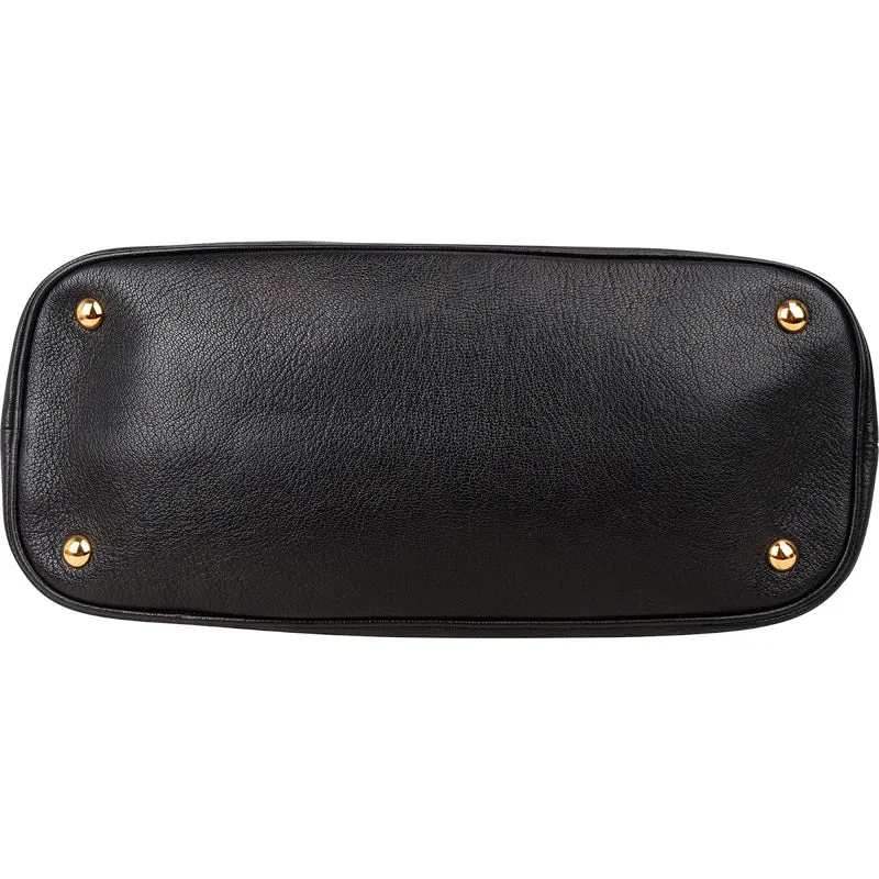 Miu Miu Grained Leather Dome Handbag