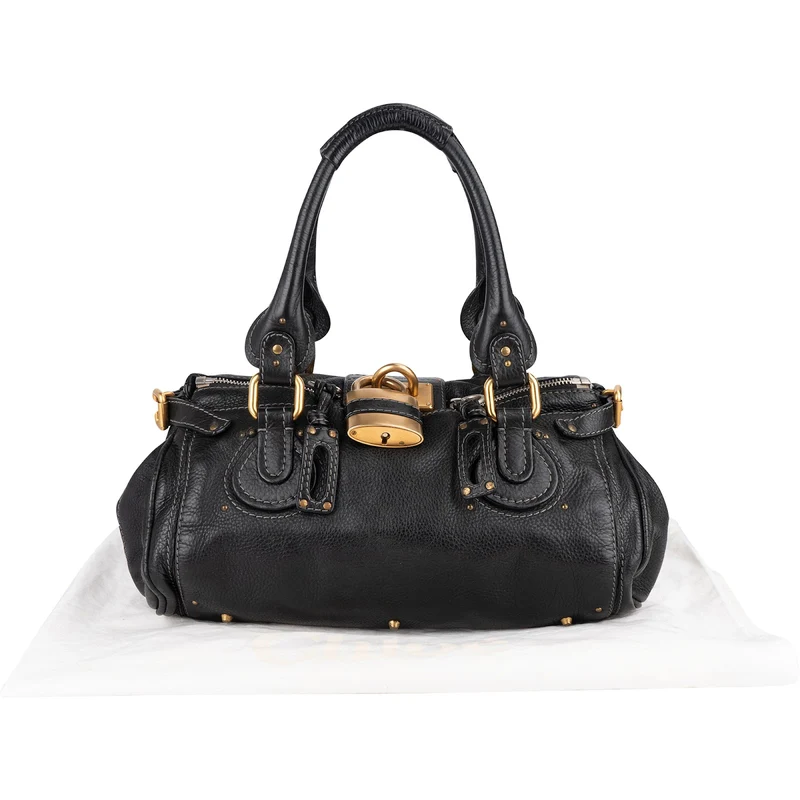 Chloé Pebbled Leather Paddington Satchel Handbag