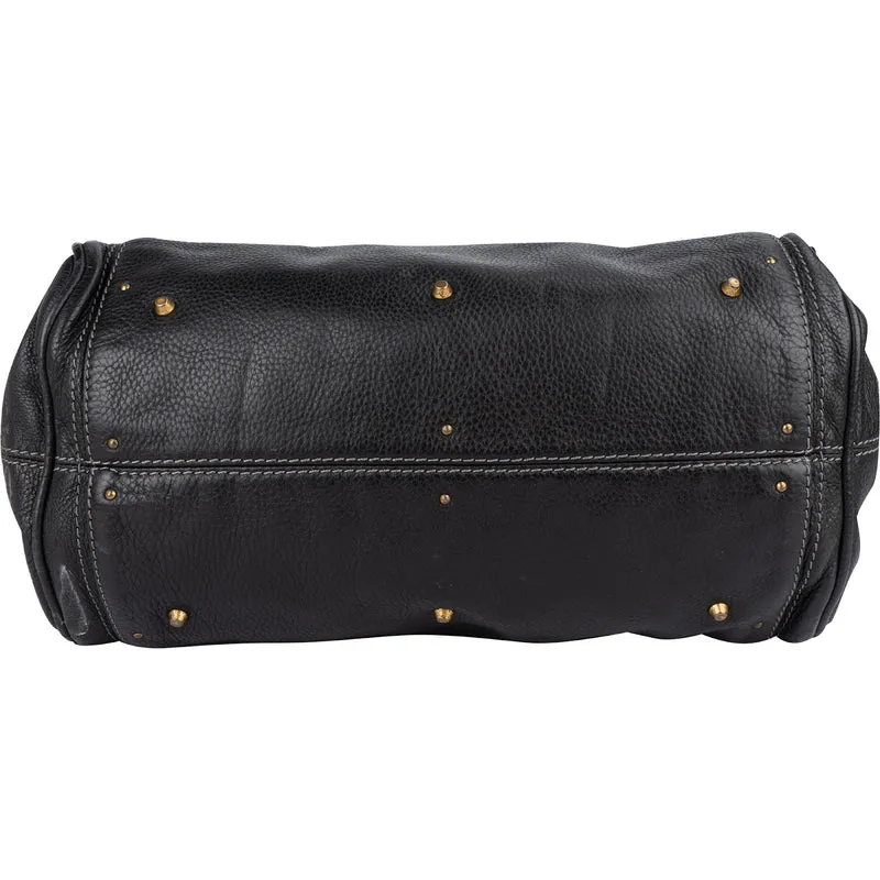 Chloé Pebbled Leather Paddington Satchel Handbag