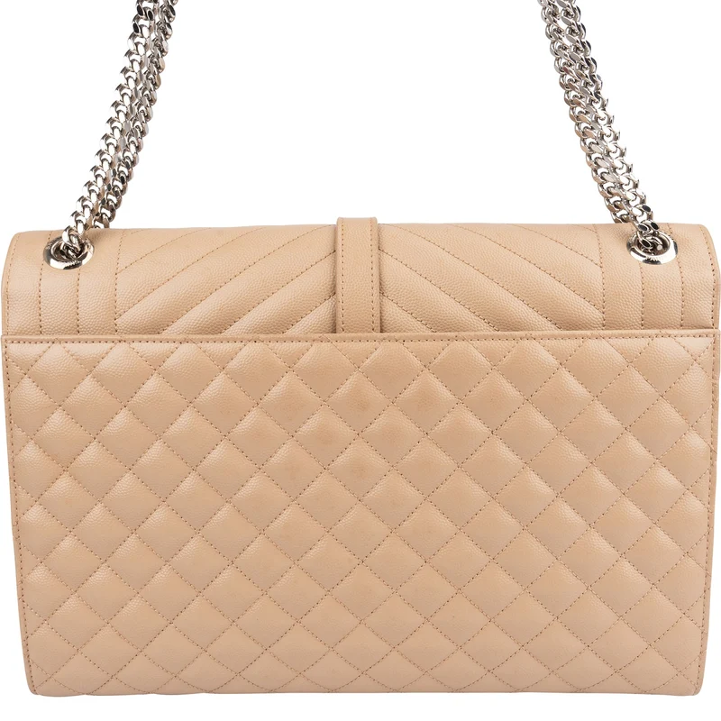 Yves Saint Laurent Grain De Poudre Matelassé Large Envelope Crossbody Bag