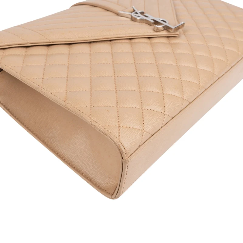 Yves Saint Laurent Grain De Poudre Matelassé Large Envelope Crossbody Bag