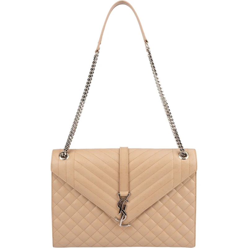 Yves Saint Laurent Grain De Poudre Matelassé Large Envelope Crossbody Bag