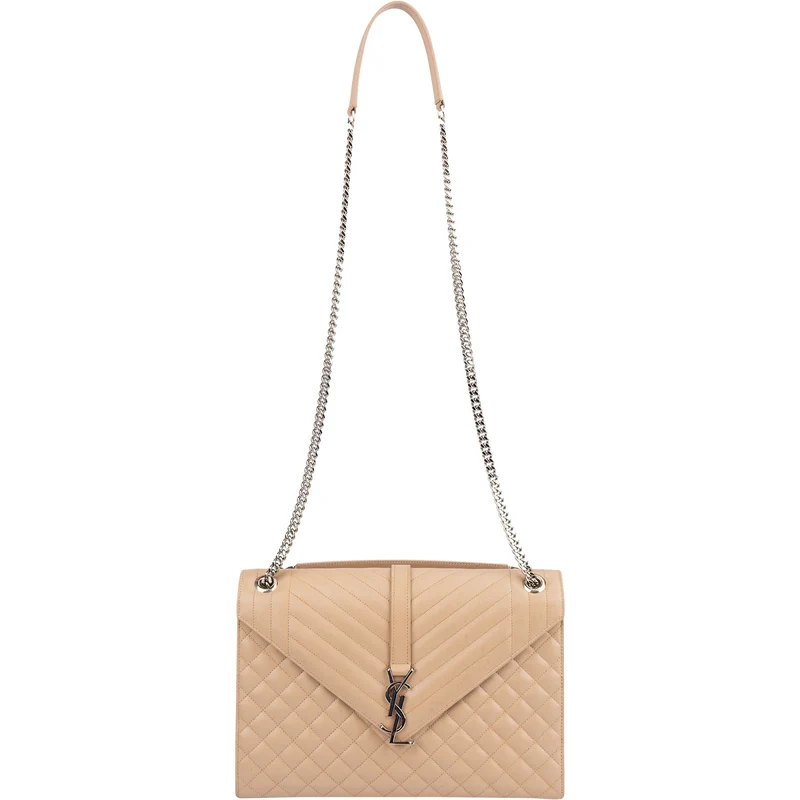 Yves Saint Laurent Grain De Poudre Matelassé Large Envelope Crossbody Bag