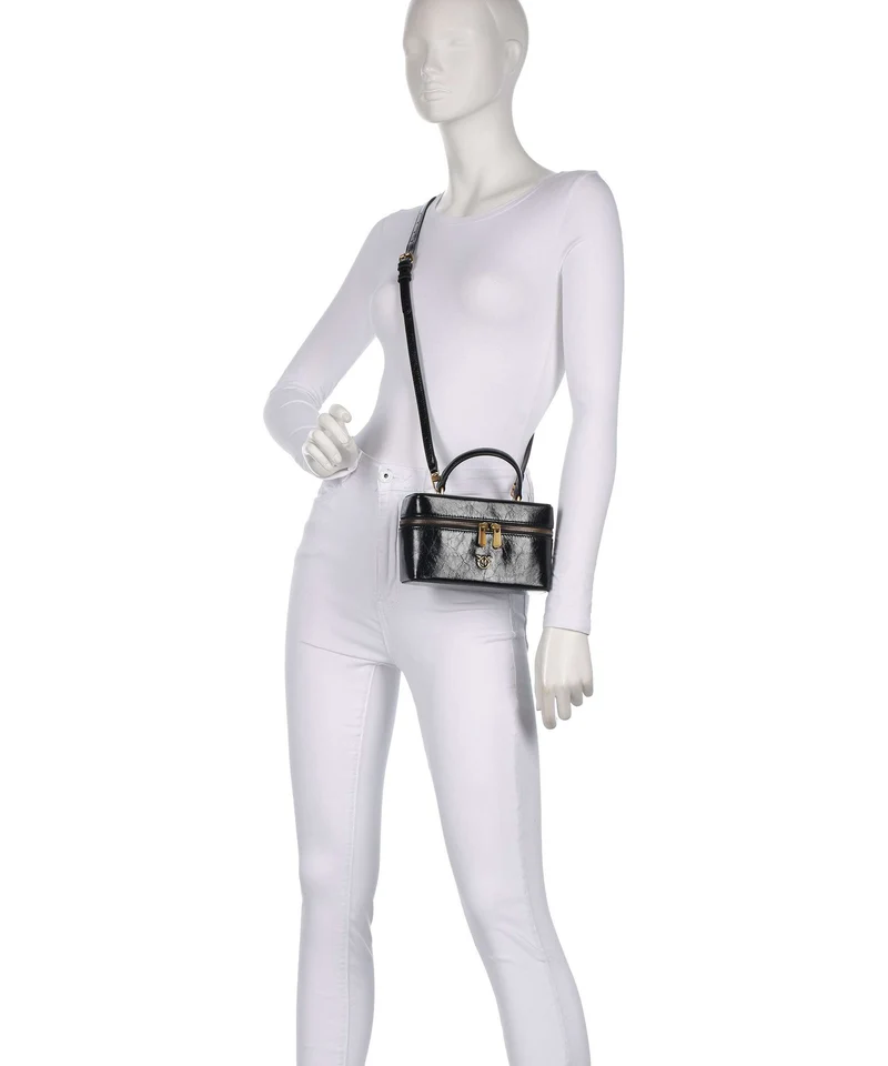 Pinko Vanity Mini Umhängetasche nero/antique gold
