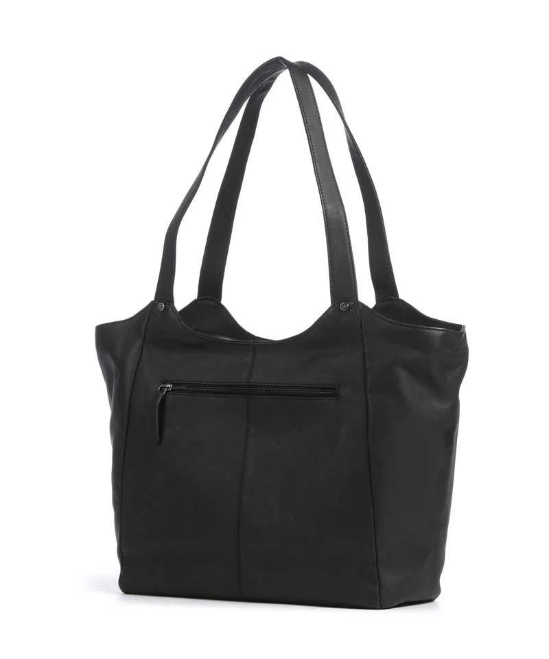 The Chesterfield Brand Wax Pull Up Cow Mireya Shopper black