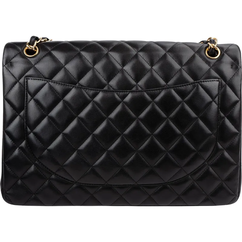 Chanel Quilted Lambskin Maxi Double Flap Crossbody Bag