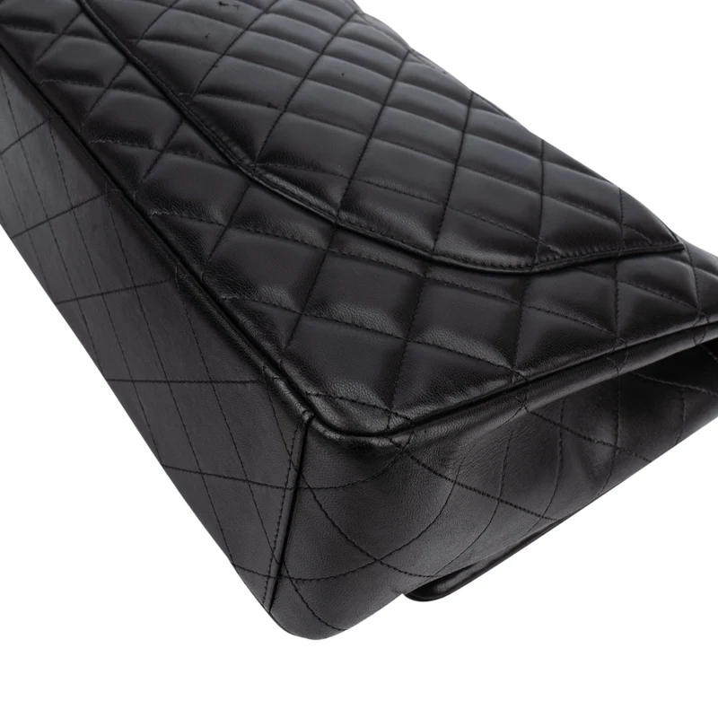 Chanel Quilted Lambskin Maxi Double Flap Crossbody Bag