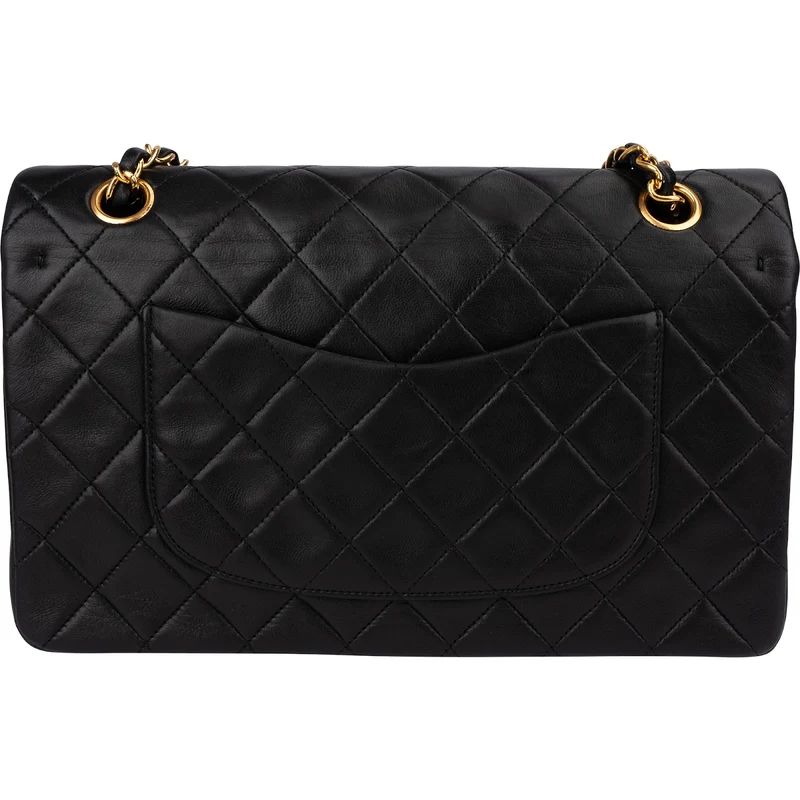 Chanel Quilted Lambskin 24K Gold Medium Double Flap Shoulder Bag