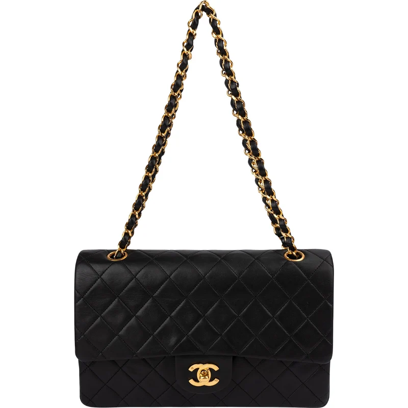 Chanel Quilted Lambskin 24K Gold Medium Double Flap Shoulder Bag