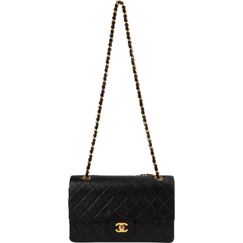 Chanel Quilted Lambskin 24K Gold Medium Double Flap Shoulder Bag