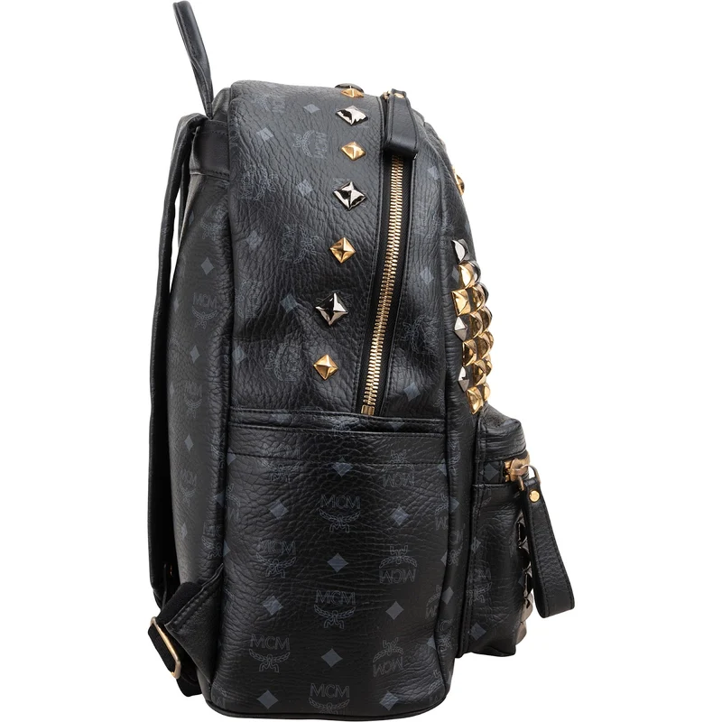 MCM Visetos Monogram Stark Studded Backpack