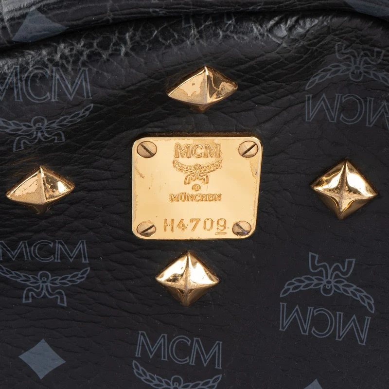 MCM Visetos Monogram Stark Studded Backpack