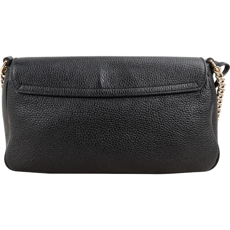 Gucci Black Leather Soho Chain Crossbody Bag