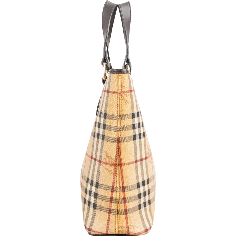 Burberry Haymarket Check Canvas Tote Handbag