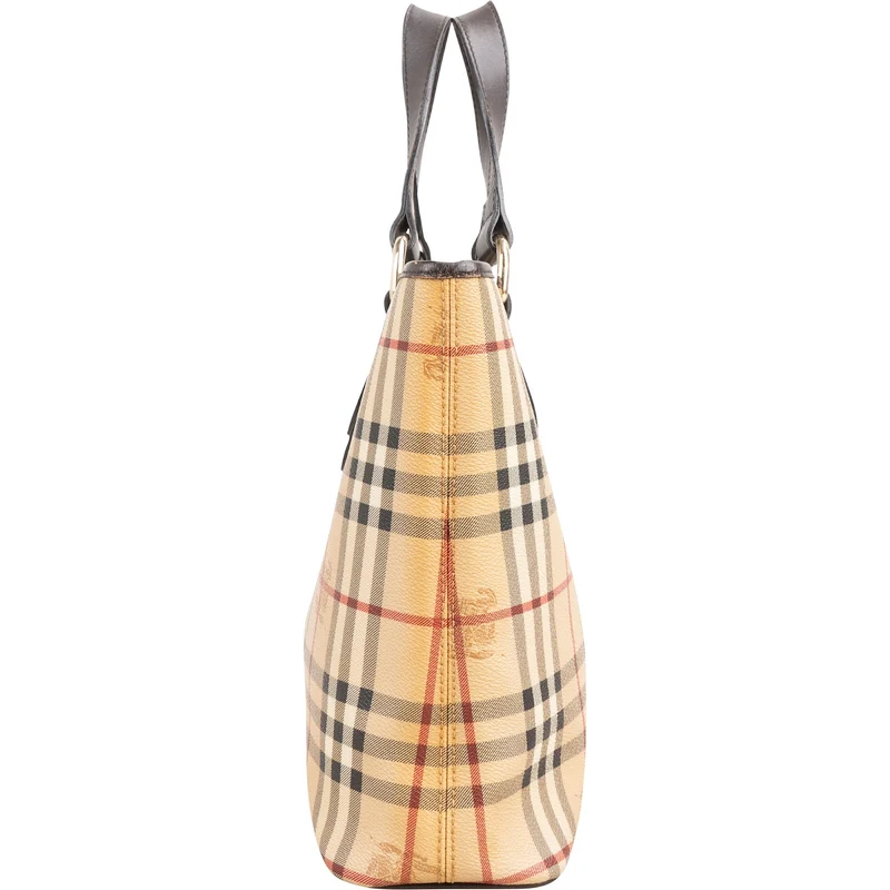Burberry Haymarket Check Canvas Tote Handbag