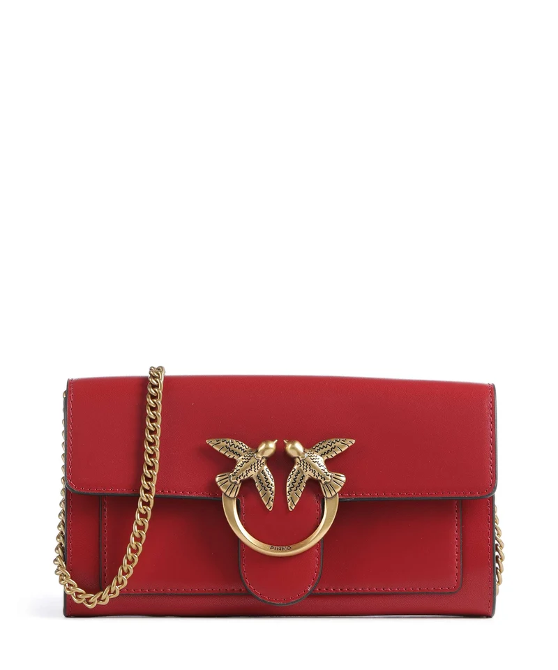 Pinko Love One Geldbörse rosso rio/antique gold