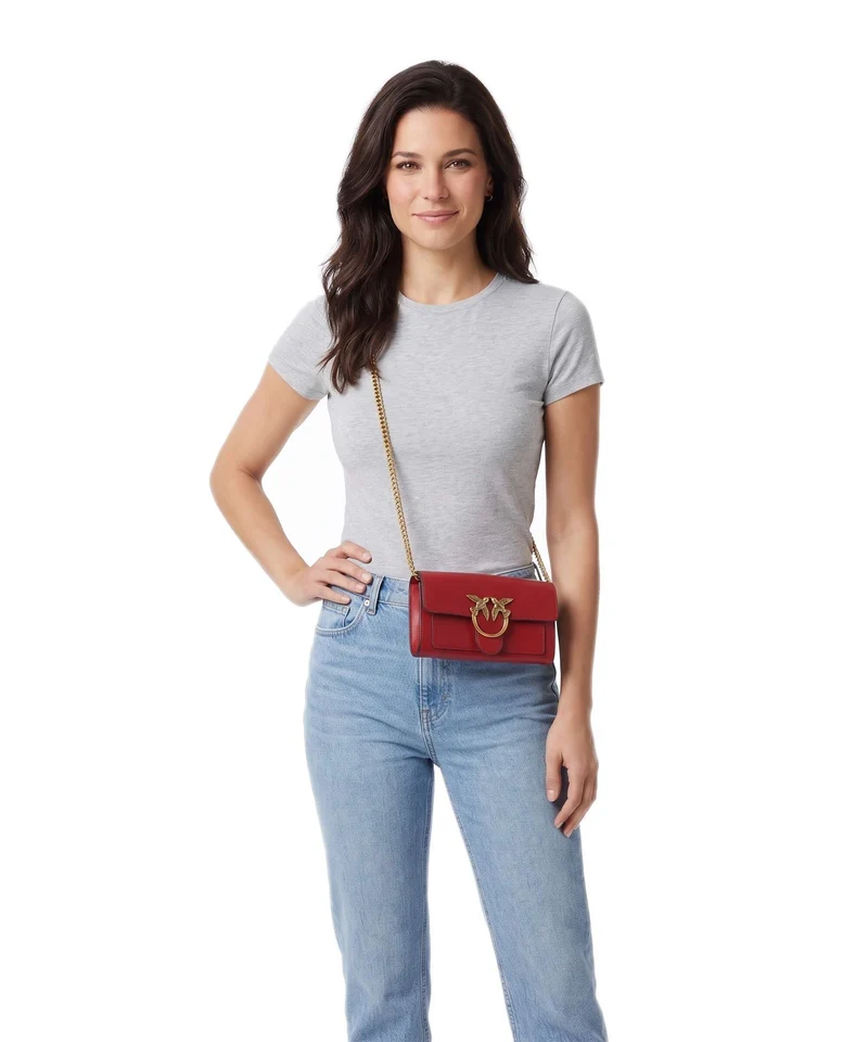 Pinko Love One Geldbörse rosso rio/antique gold