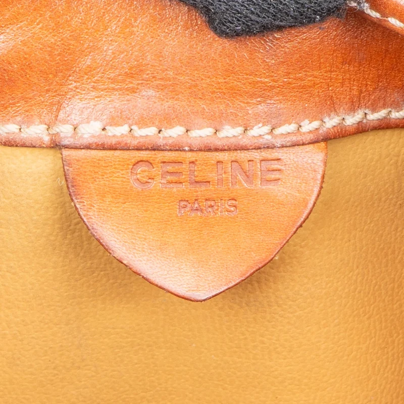 Celine Macadam Monogram Drawstring Bucket Shoulder Bag