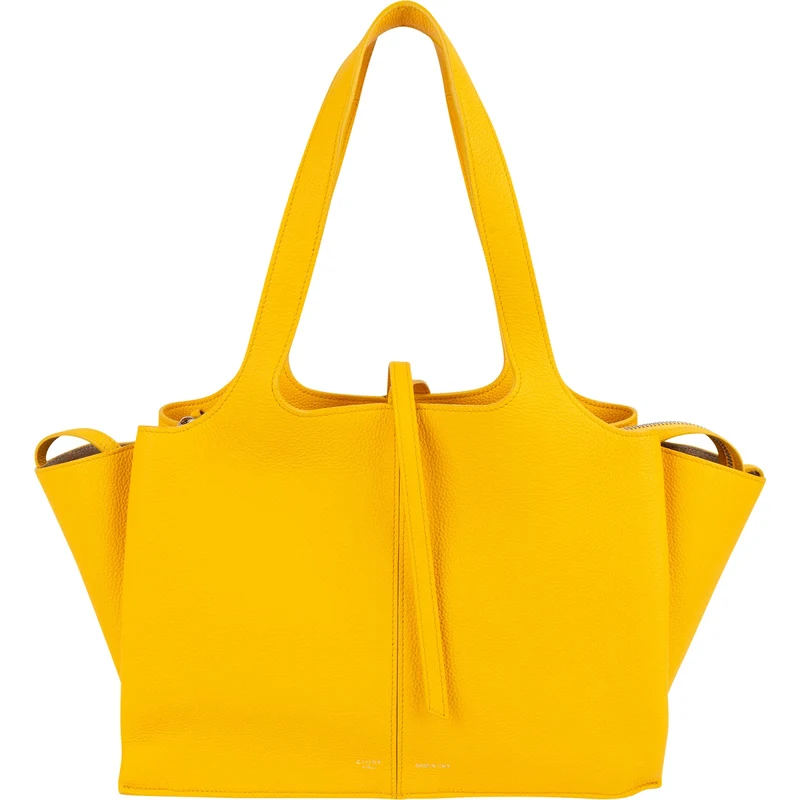 Celine Grained Calfskin Small Tri-Fold Shoulder Bag