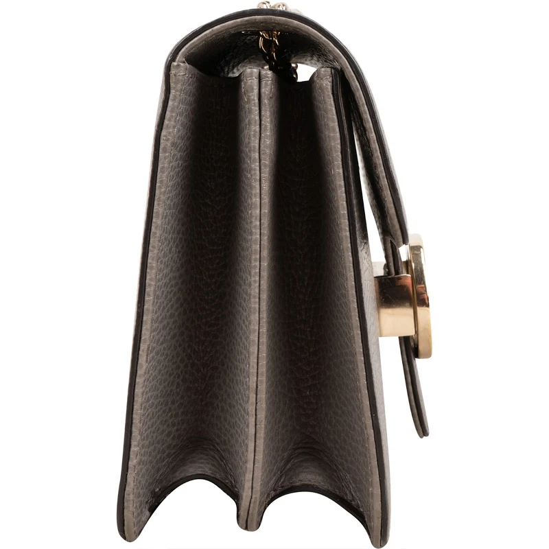 Gucci Pebbled Leather Small Interlocking GG Crossbody Bag