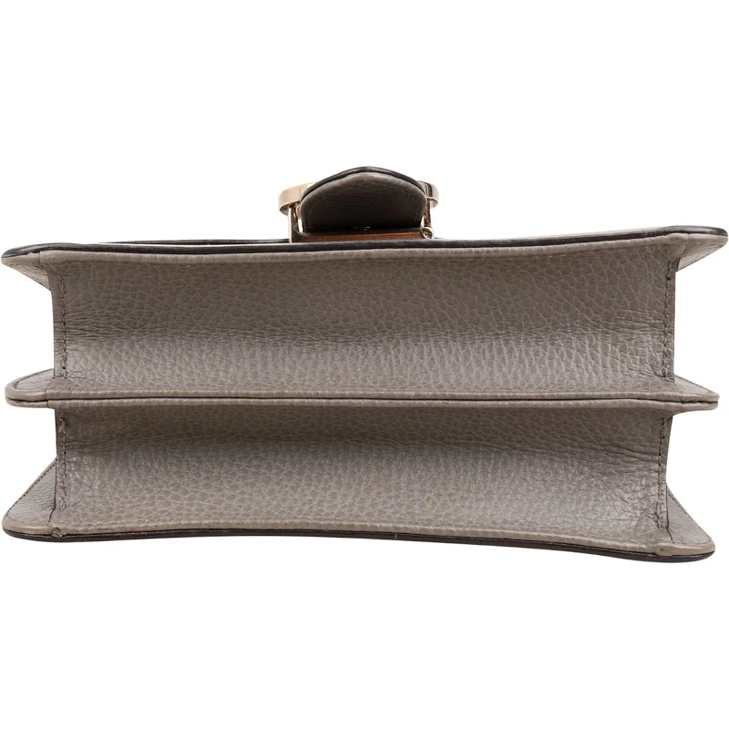 Gucci Pebbled Leather Small Interlocking GG Crossbody Bag