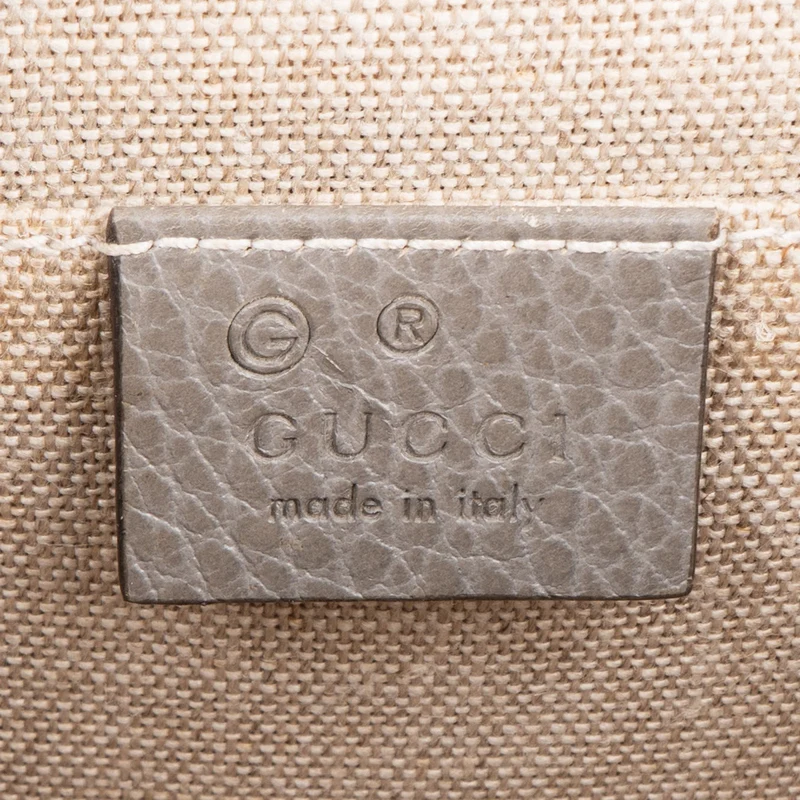 Gucci Pebbled Leather Small Interlocking GG Crossbody Bag