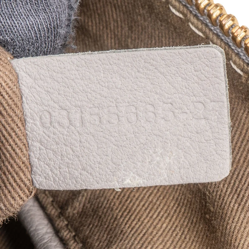 Chloé Grey Leather Marcie Small Double Carry Saddle Shoulder Bag