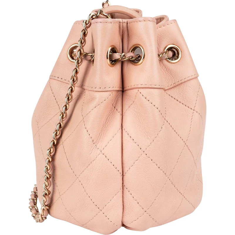 Chanel Quilted Lambskin Small Drawstring Crossbody Bag