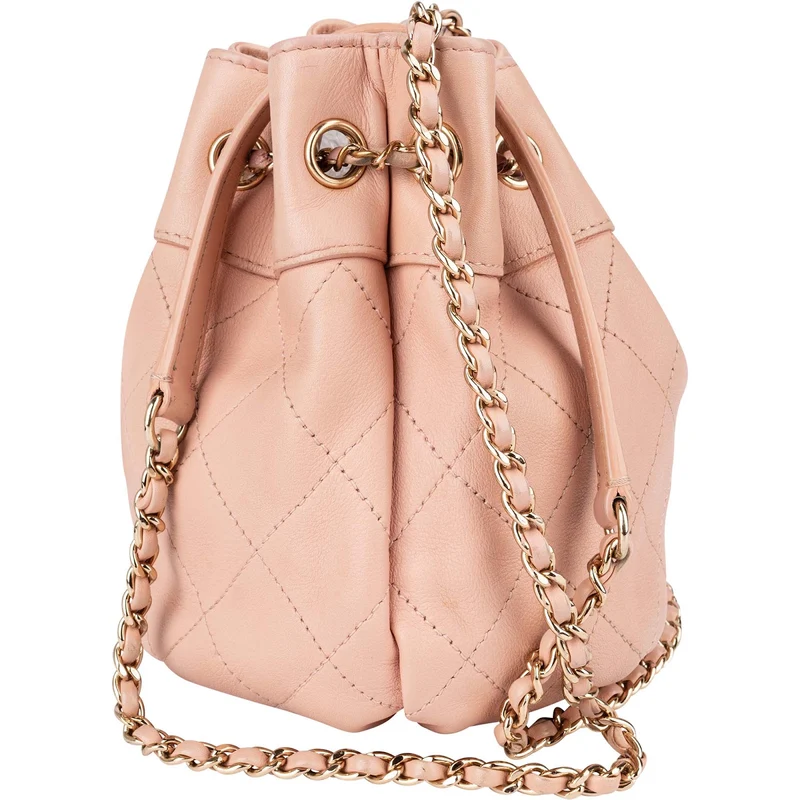 Chanel Quilted Lambskin Small Drawstring Crossbody Bag