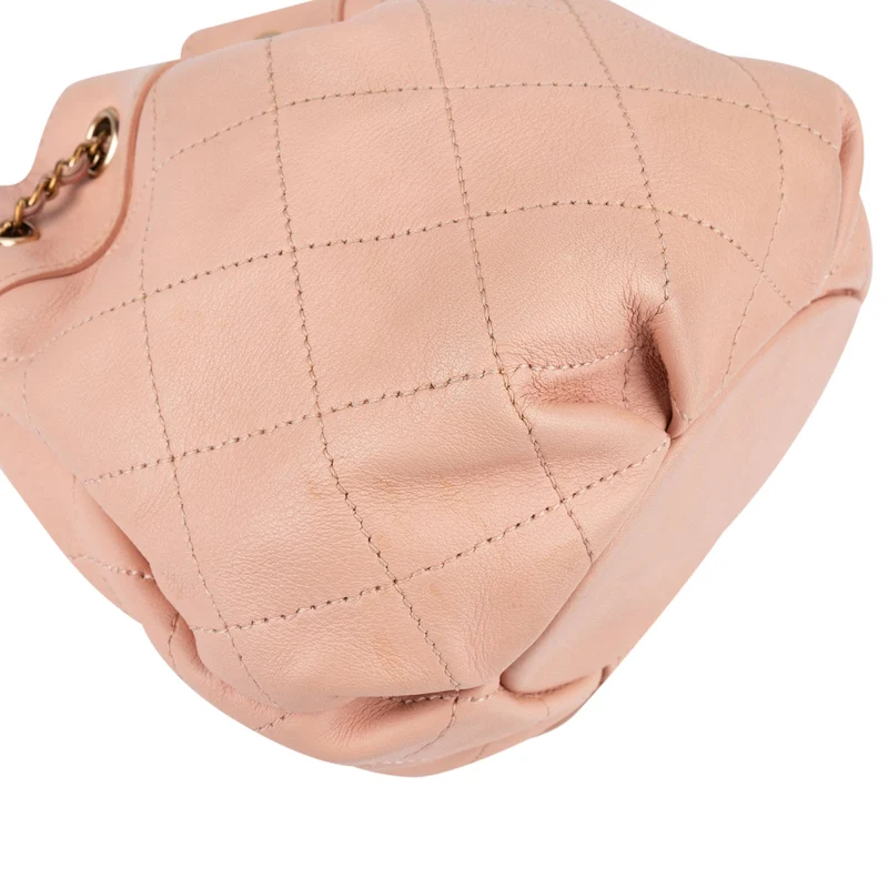 Chanel Quilted Lambskin Small Drawstring Crossbody Bag