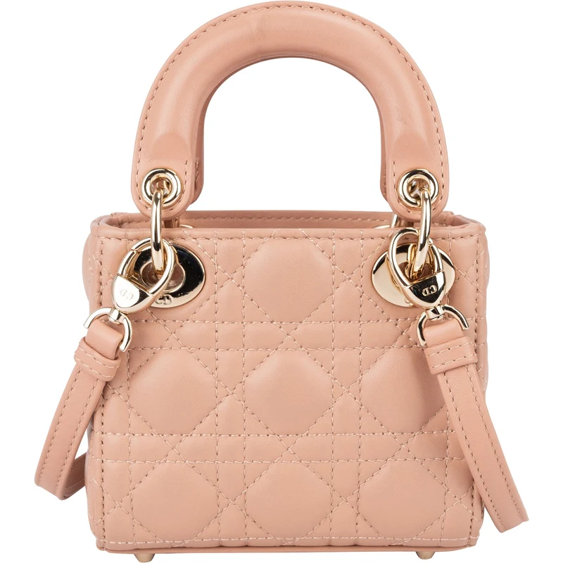 Christian Dior Lambskin Micro Lady Dior Crossbody Handbag