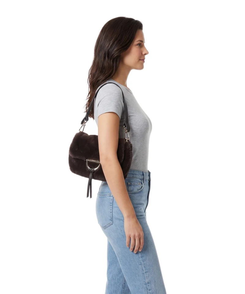 Abro Temi Small Schultertasche dark brown