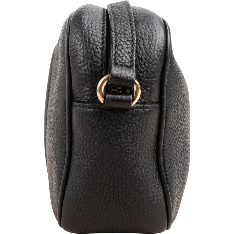 Gucci Black Pebbled Leather Soho Camera Crossbody Bag