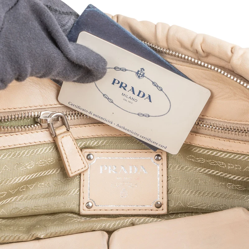 Prada Nappa Gaufre Leather Satchel Handbag