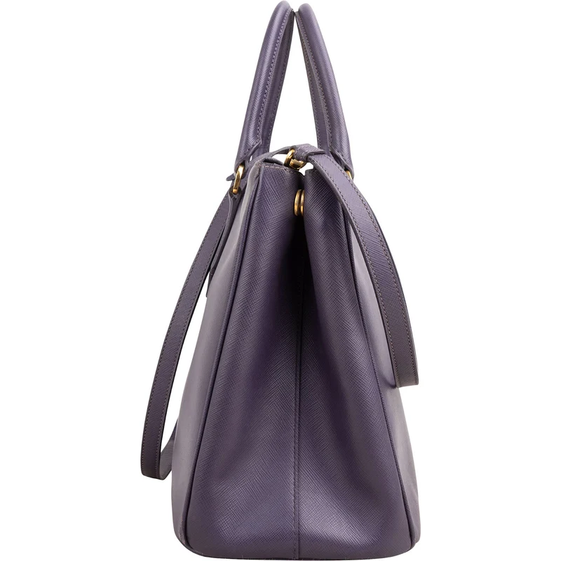Prada Purple Saffiano Leather Galleria Handbag