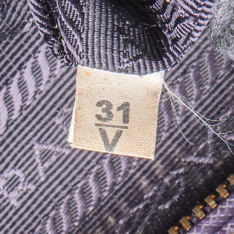 Prada Purple Saffiano Leather Galleria Handbag