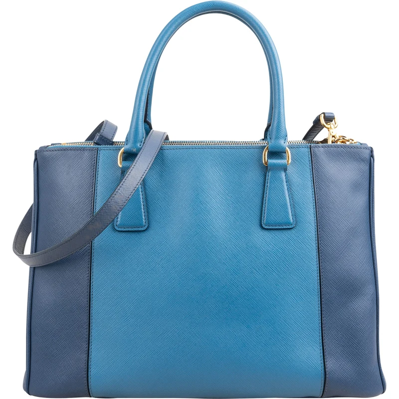Prada Bicolor Saffiano Leather Galleria Handbag