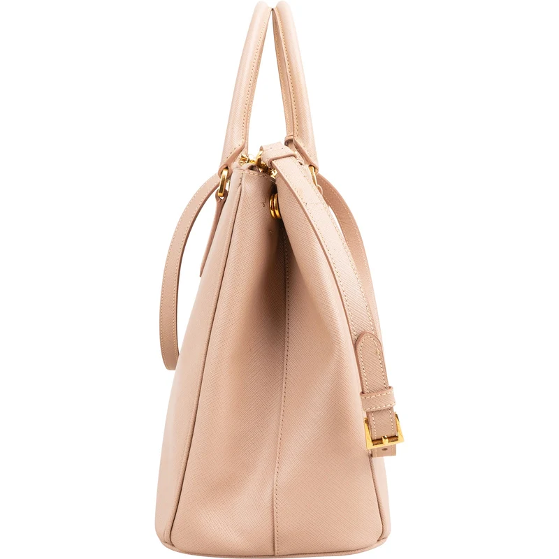 Prada Pink Saffiano Leather Galleria Handbag