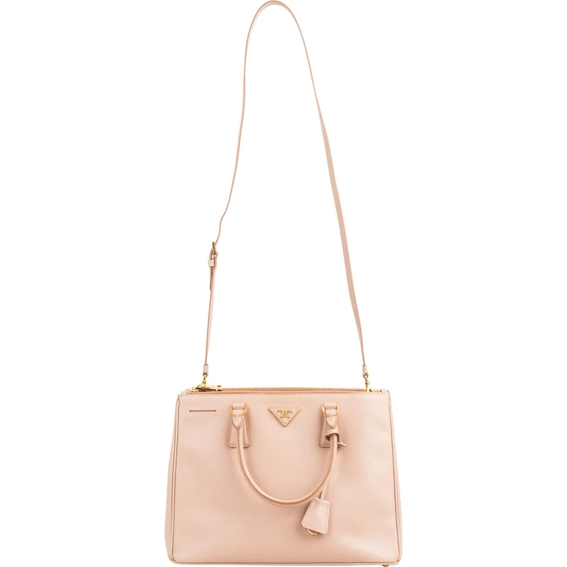 Prada Pink Saffiano Leather Galleria Handbag