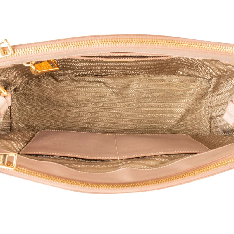 Prada Pink Saffiano Leather Galleria Handbag