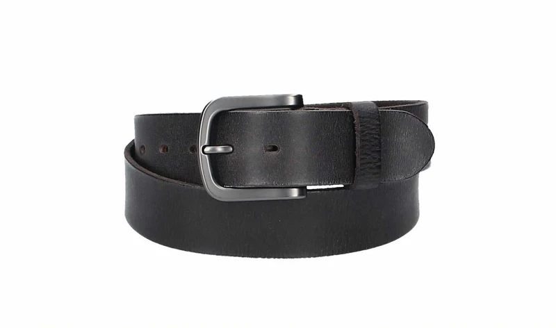Ledergürtel 40 mm breit Schwarz