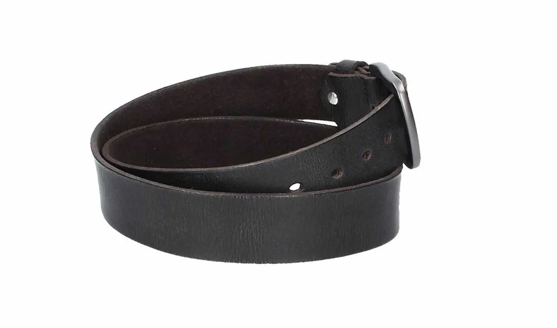 Ledergürtel 40 mm breit Schwarz