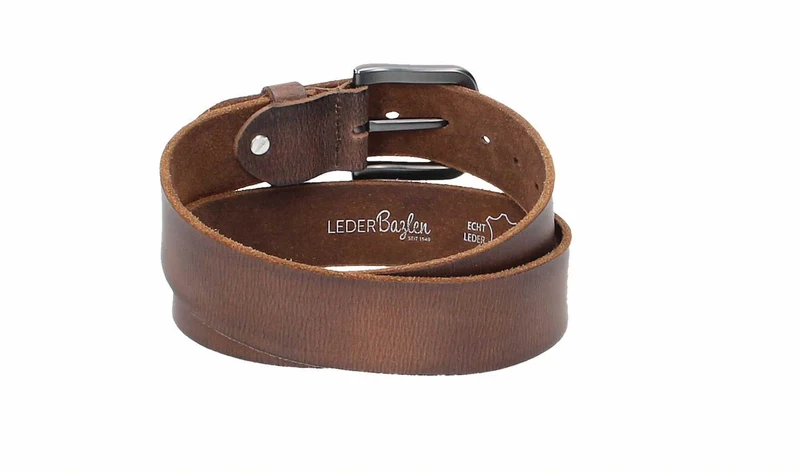 Ledergürtel 40 mm breit Braun