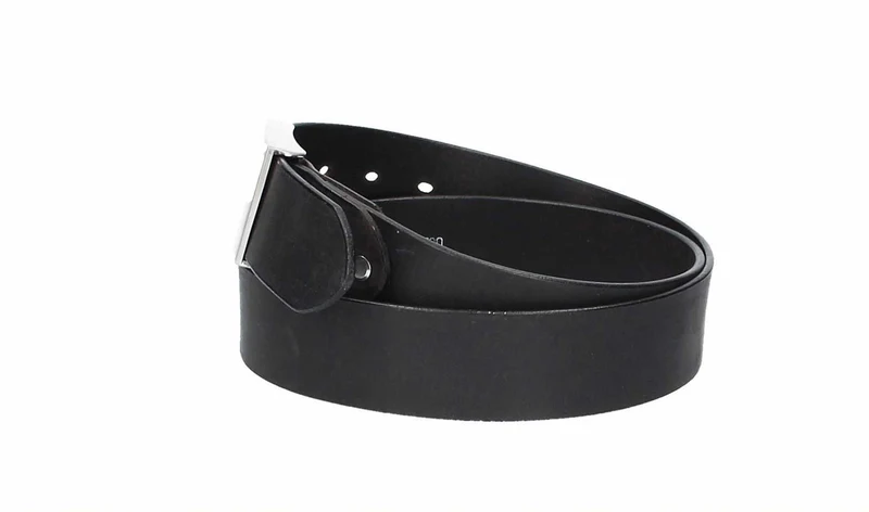 Ledergürtel 40 mm breit Schwarz
