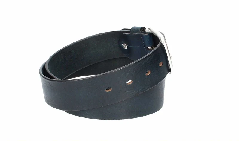 Ledergürtel 40 mm breit Blau
