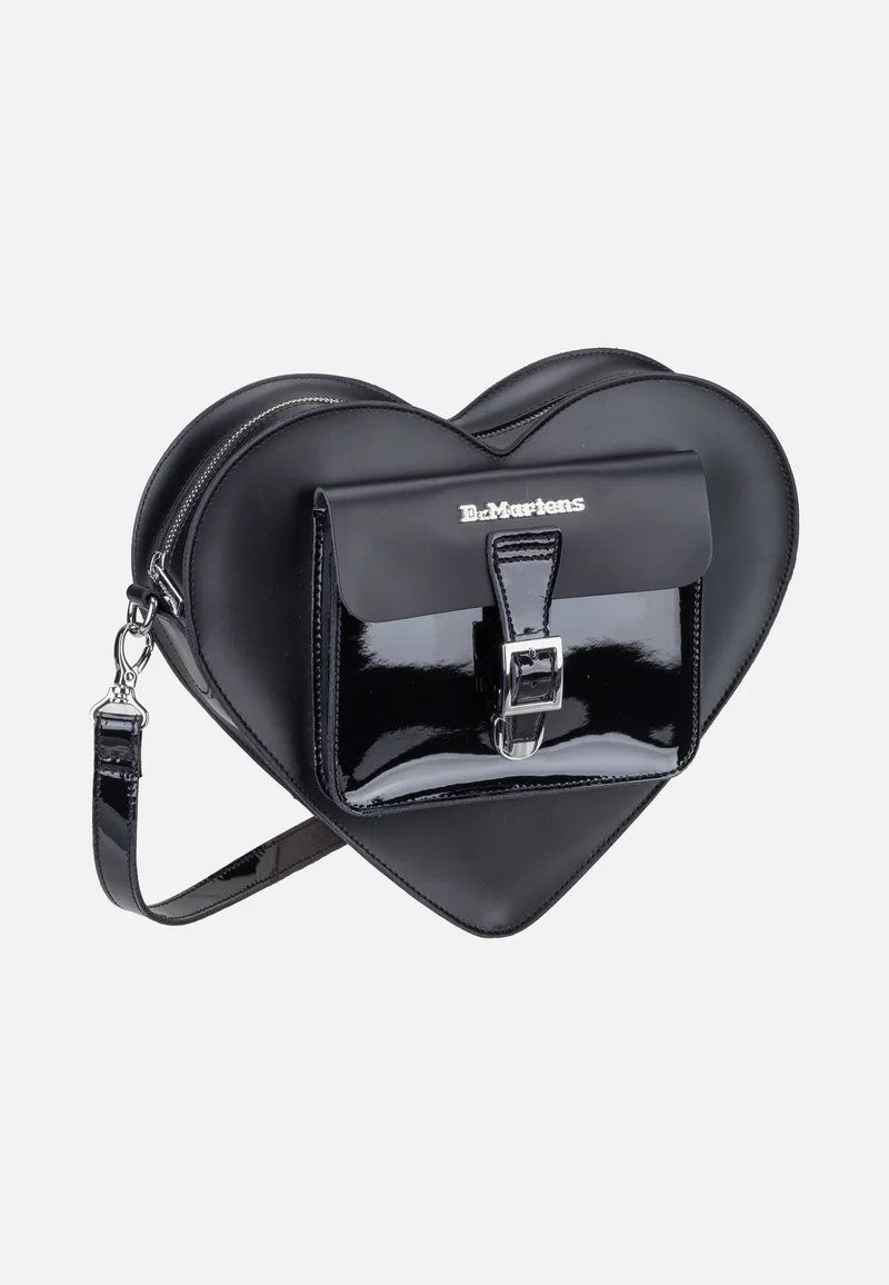 Heart Backpack Black Kiev Patent Lamper Smooth - Crossbody Bag